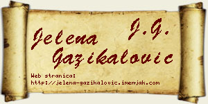 Jelena Gazikalović vizit kartica